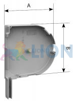 ALUTECH SF-R/137u: Крышка боковая роллетная SF-R/137u (цв. 104  - Бежевый). Боковая круглая. фото