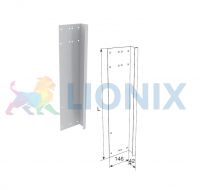 DoorHan 50012LS/RAL9003: Боковая крышка 575мм левая усиленная для панелей с отверстиями для крепления RAL9003 фото