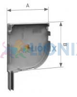 ALUTECH SF-QR/137: Крышка боковая роллетная SF-QR/137 (цв. 201  - Белый). Боковая полукруглая. фото
